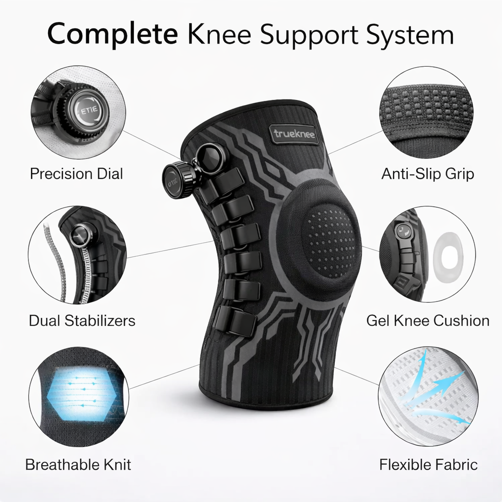 TrueKnee Brace™ Professional Knee Support with Compression Technology